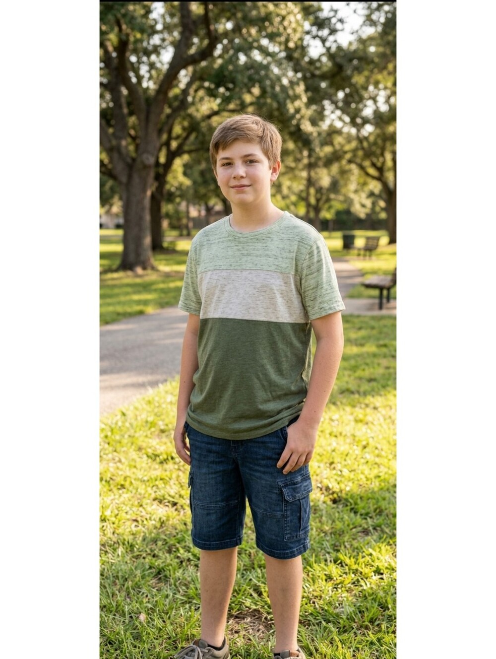 Thereabouts Husky Boy's Colorblock Tee